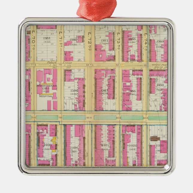 Manhatten New York 3 Julgransprydnad Metall (Framsidan)