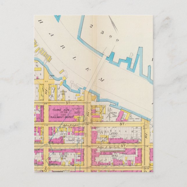 Manhatten, New York 4 Vykort (Framsida)