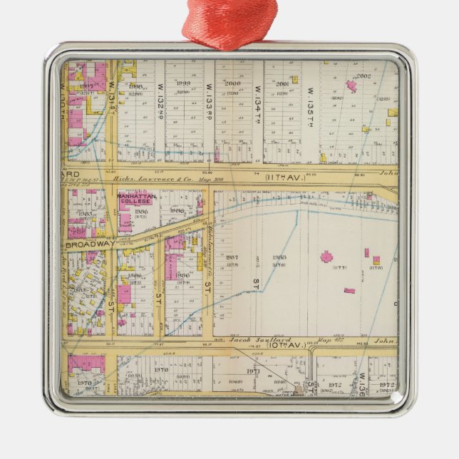 Manhatten, New York 6 Julgransprydnad Metall (Framsidan)