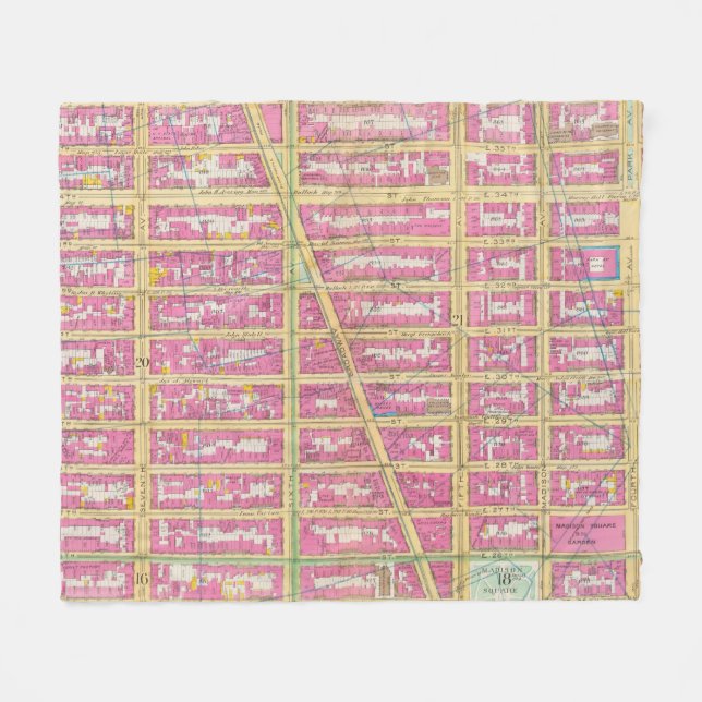 Manhatten New York 7 Fleecefilt (Framsidan (Horisontell))