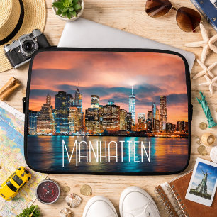 Manhatten Stadsscen Laptop Fodral