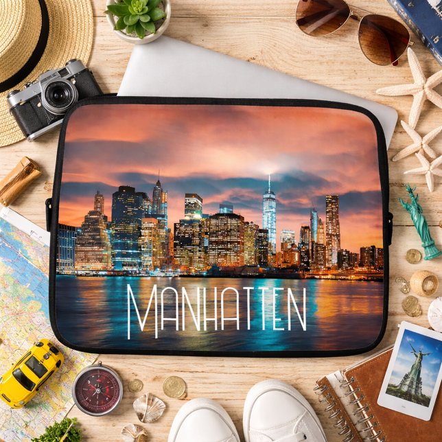 Manhatten Stadsscen Laptop Fodral (Skapare uppladdad)