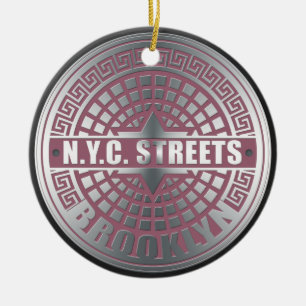 Manhole Covers Brooklyn Julgransprydnad Keramik