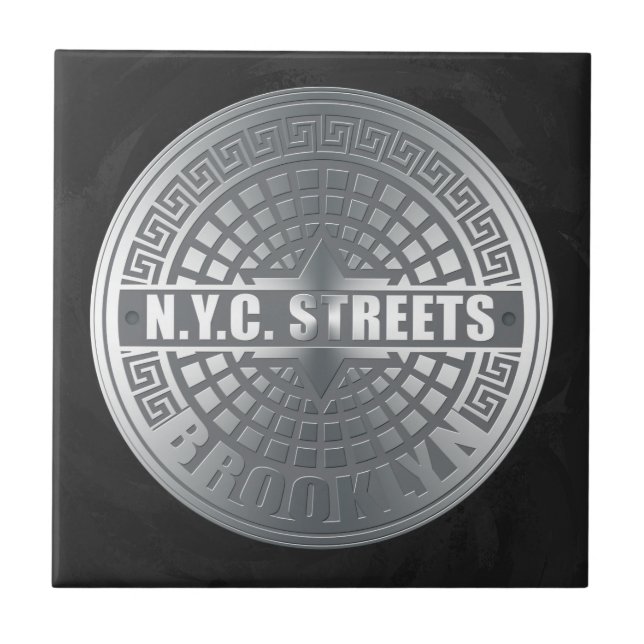 Manhole Covers Brooklyn Kakelplatta (Framsidan)
