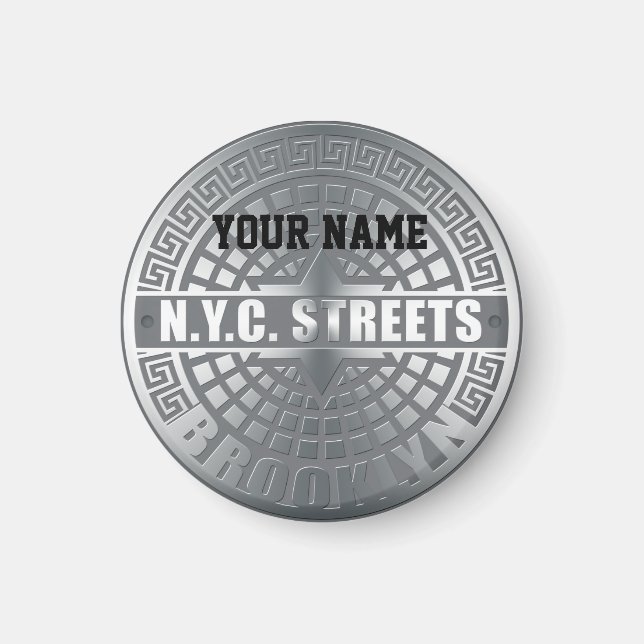 Manhole Covers Brooklyn Magnet (Framsidan)