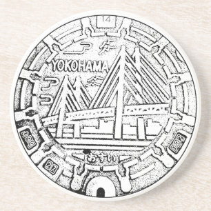 Manholegatan täcker Yokohama Japan Underlägg