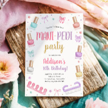 Mani-Pedi-fest Manikyr och pedikyr båge födelsedag
