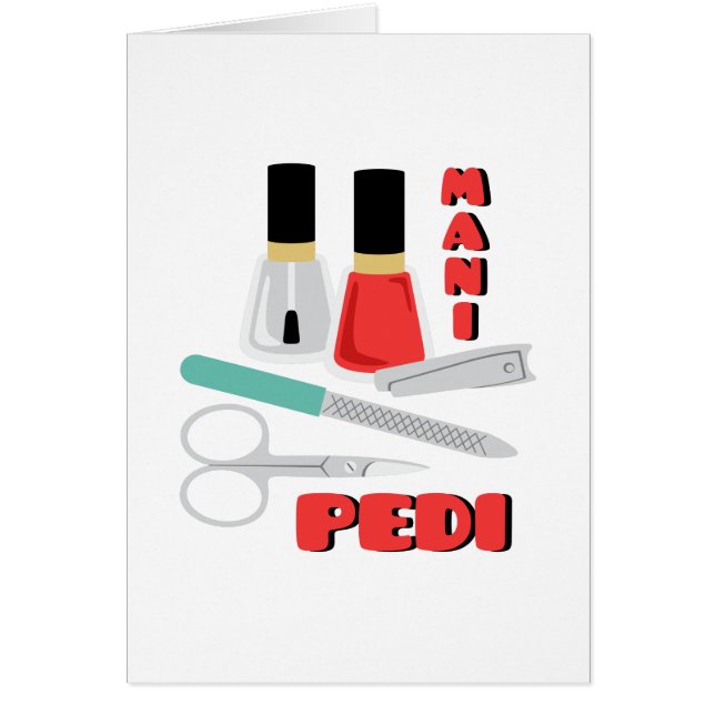 Mani Pedi Hälsningskort (Framsidan)