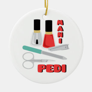 Mani Pedi Julgransprydnad Keramik