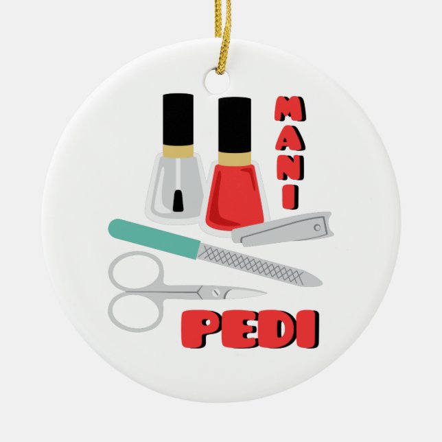 Mani Pedi Julgransprydnad Keramik (Framsidan)