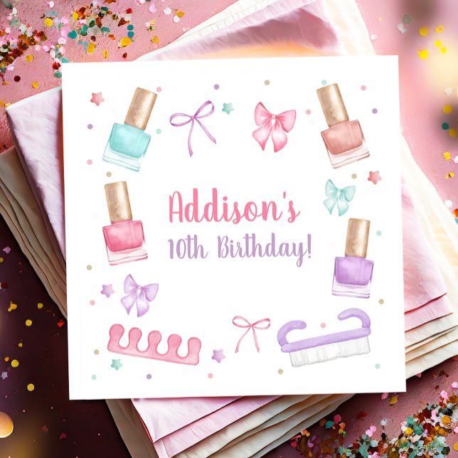 Mani-Pedi Party Manicure Pedicure Nail Polish Pappersservett (Skapare uppladdad)