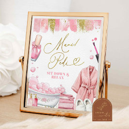 Mani Pedi Spa Party Sign Poster