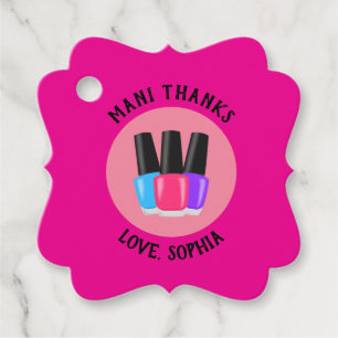 Mani Spa Party Favor Märkres Gåvor Etiketter