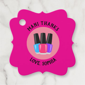 Mani Spa Party Favor Märkres Gåvor Etiketter