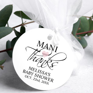MANI Tack Baby Shower Nagel polska Manicuwer Gåvor Etiketter