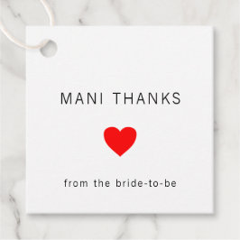 Mani Tack Modern Minimalist Bröllopsdusch Gåvor Etiketter