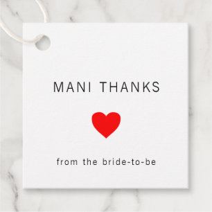 Mani Tack Modern Minimalist Bröllopsdusch Gåvor Etiketter