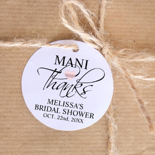 Mani-tack, Möhippa Baby Shower Nagel polska Gåvor Etiketter