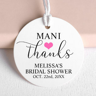 MANI Tack, Möhippa Baby Shower Nagel polska Gåvor Etiketter