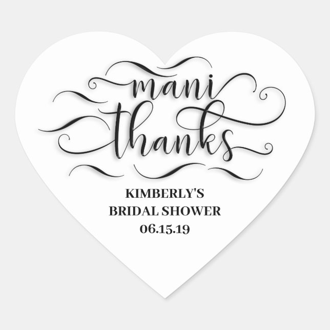 Mani-tack - Tack Hjärtformat Klistermärke (Framsida)
