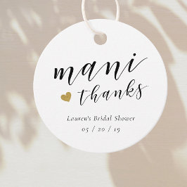 Mani Thanks Bridal Shower Nagellack Gåvor Etiketter