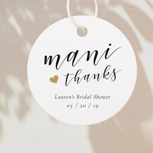 Mani Thanks Bridal Shower Nagellack Gåvor Etiketter (Skapare uppladdad)