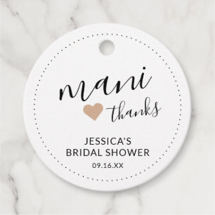 Mani Thanks Bröllopsdusch Nagellack Gåvor Etiketter