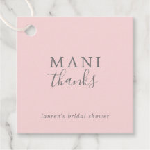 Mani Thanks Enkel Rosa och Grå Bröllopsdusch