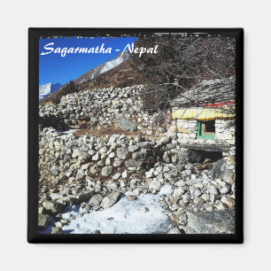 Mani Wheel vatten motordrivet, Himalayas - Nepal Magnet