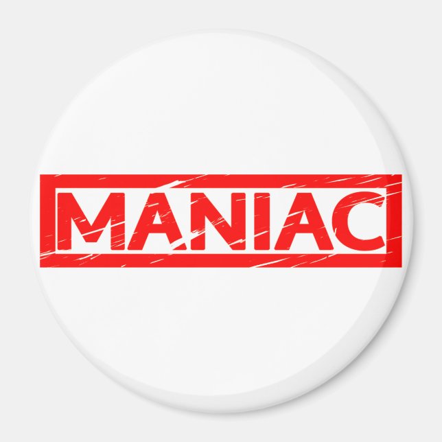Maniac Frimärke Magnet (Framsidan)
