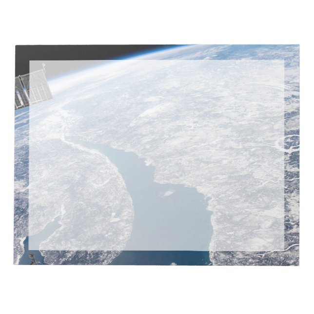 Manicouagan Crater och Saint Lawrence River Anteckningsblock (Framsida)