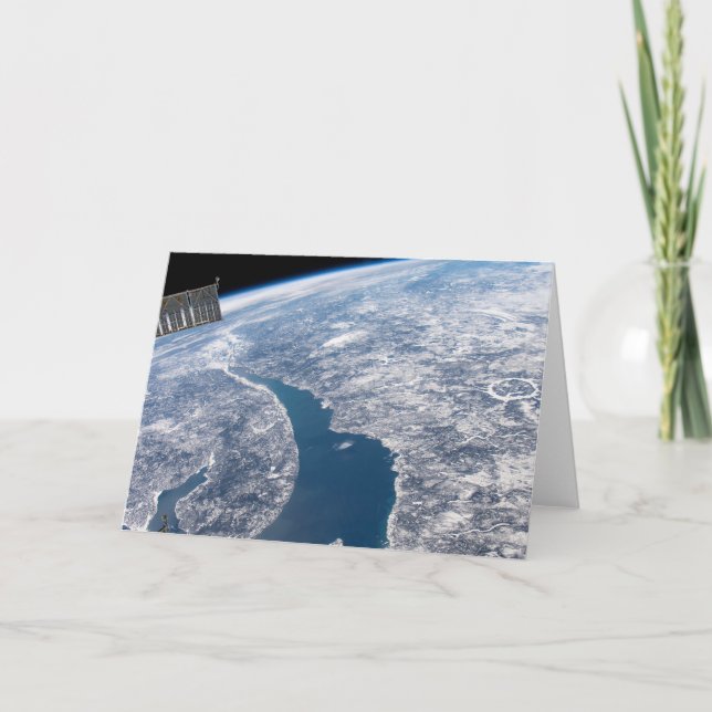 Manicouagan Crater och Saint Lawrence River Kort (Framsida)