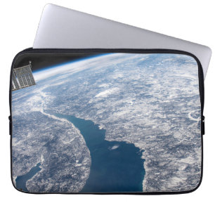 Manicouagan Crater och Saint Lawrence River Laptop Fodral