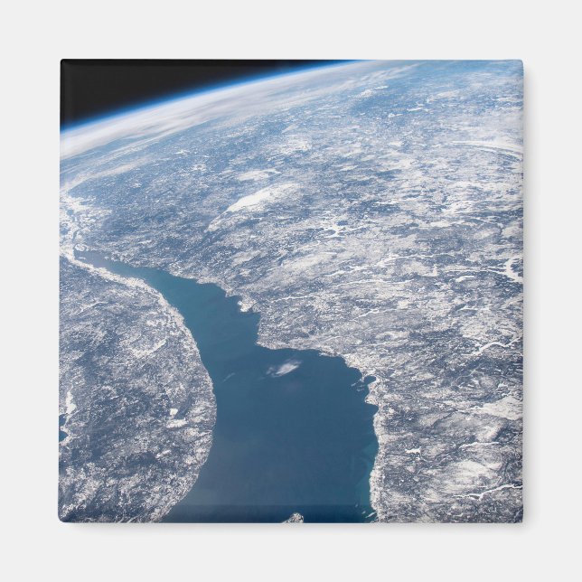 Manicouagan Crater och Saint Lawrence River Magnet (Framsidan)