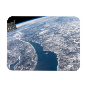 Manicouagan Crater och Saint Lawrence River Magnet