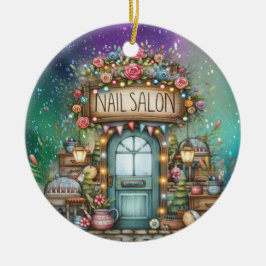 Manicuant Nail Salon Ceramic Ornament