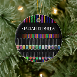 Manicucian Nail Technician Julgransprydnad Keramik