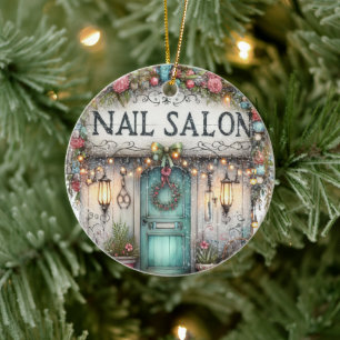 Manicucian Nail Technician Julgransprydnad Keramik