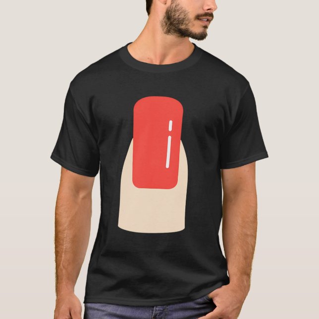 Manicuist Manicurist Polished Fingernail T Shirt (Framsida)