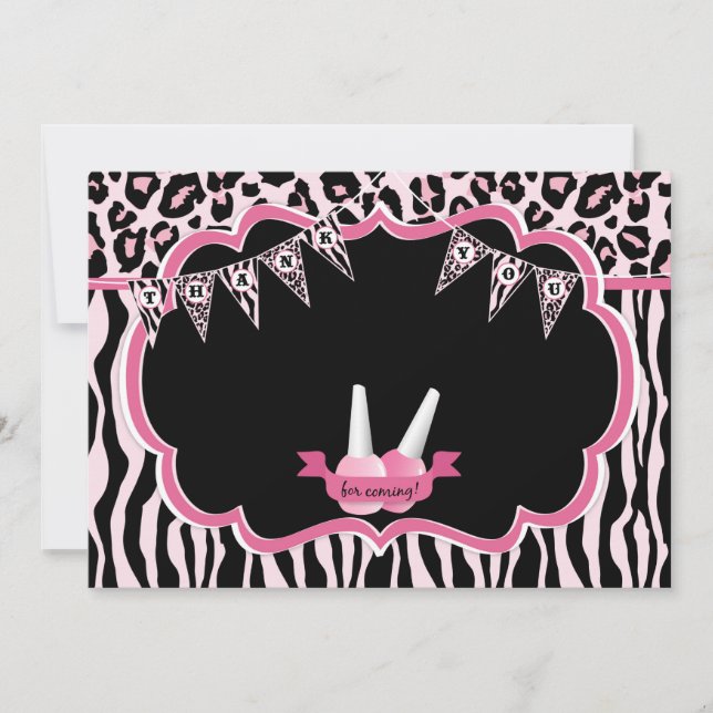 Manicure- & för PedicureSpaparty tackkort Tack Kort (Framsida)