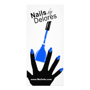 MANICURE PEDICURE Coupon Menu blue Reklamkort