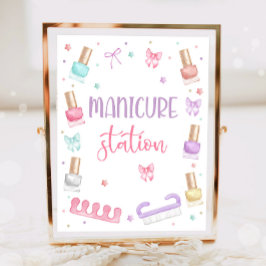 Manicure Station Mani-Pedi Party Pedicure Spa Girl Poster
