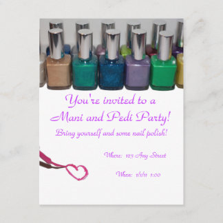 ManicurePedicureparty Inbjudningar