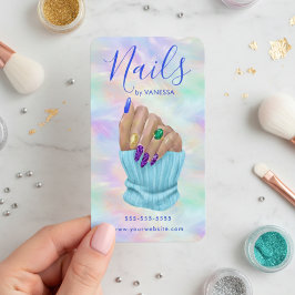 Manicurist Artist Nail Art Studio Stylish Opal Visitkort