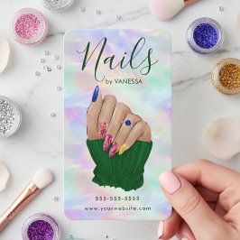 Manicurist Artist Stylish Nail Studio Chic Opal Visitkort