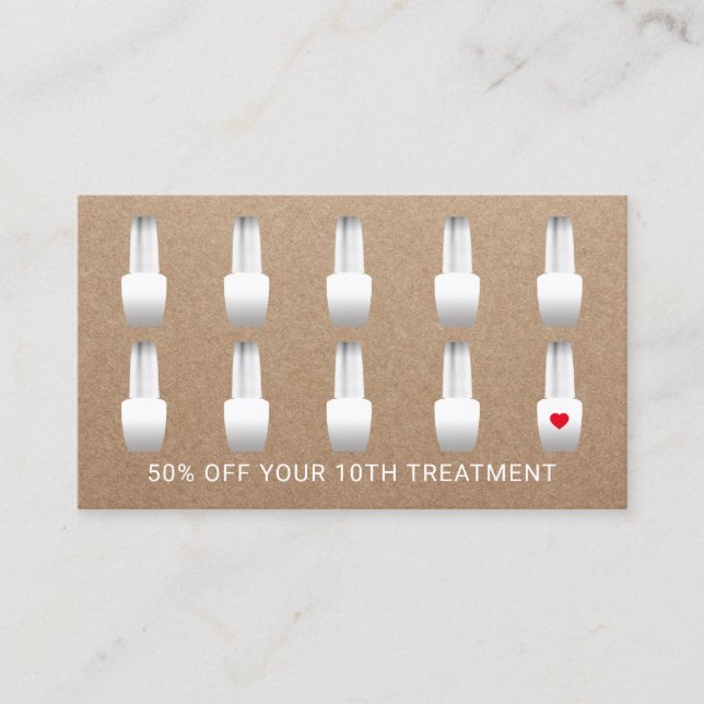 Manicurist lantliga Kraft för konstnär för Lojalitetskort (Framsida)