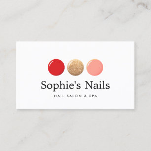 Manicurist Nail Salon Glitter polska droppar Logot Visitkort