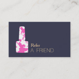 Manicurist Nail Salon hänvisar till en vän Rabattkort