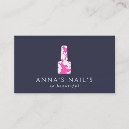 Manicurist Rosa Blommigt Nagel polska, Nail Salon Visitkort
