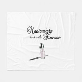 Manicurister gör det med finesser fleecefilt